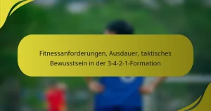 Fitnessanforderungen, Ausdauer, taktisches Bewusstsein in der 3-4-2-1-Formation
